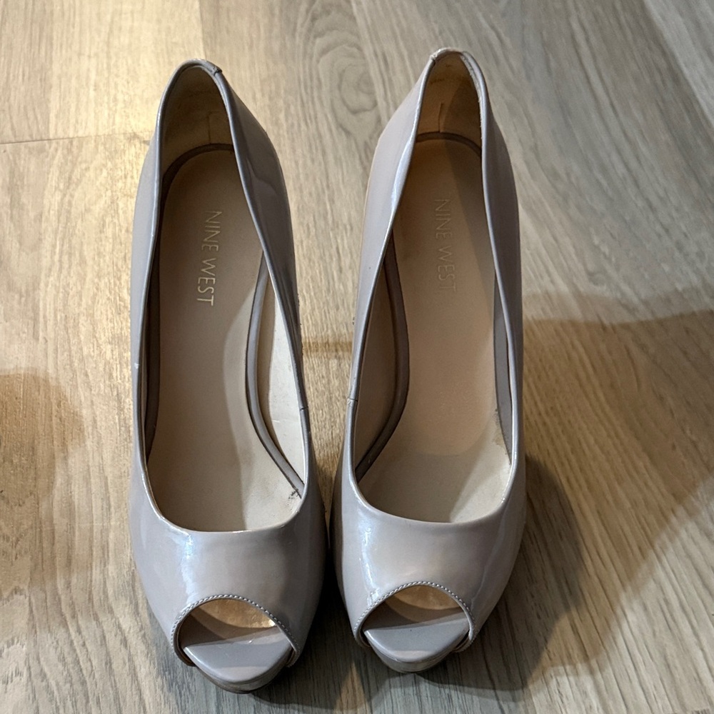 Nine West Women's Peep Toe Heels - Light Beige